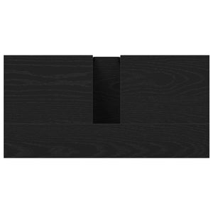 Mobile sottolavabo con lo scaffale Rovere nero 60 x 30 x 60 cm 863118