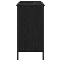 Mobile lavabo da bagno  Nero Rovere 80x30x60 cm Legno ingegnerizzato 863119