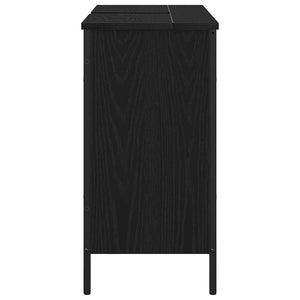 Mobile lavabo da bagno  Nero Rovere 80x30x60 cm Legno ingegnerizzato 863119