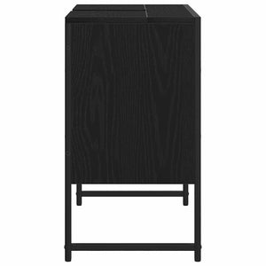 Armadio per Lavabo da Bagno-Armadietto da bagno-Mobiletto da bagno Rovere Nero 60 x 30 x 60 cm 727441