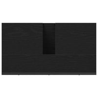 Mobile sottolavabo con lo scaffale Rovere nero 60 x 30 x 60 cm 863120