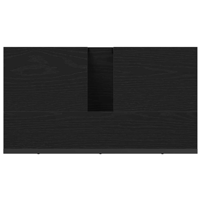 Mobile sottolavabo con lo scaffale Rovere nero 60 x 30 x 60 cm 863120