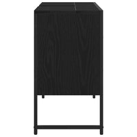 Armadio per Lavabo da Bagno-Armadietto da bagno-Mobiletto da bagno Rovere Nero 80 x 30 x 60 cm 912748