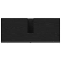 Mobile sottolavabo con lo scaffale Rovere nero 80 x 30 x 60 cm 863121