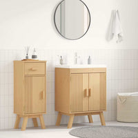 Mobiletto per lavabo con porta-Armadietto da bagno Olden Marrone 114 x 43 x 73.5 cm