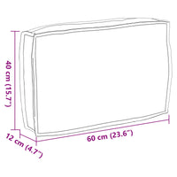 Cuscino per schienale pallet con cuscino Crema 60 x 40 x 12 cm 42001480