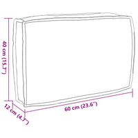 Cuscino per schienale pallet Motivo a foglia 60 x 40 x 12 cm 42001486