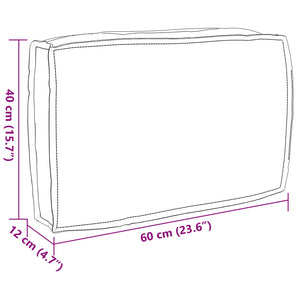 Cuscino per seduta pallet Floreale Multicolore 60 x 40 x 12 cm 42001487