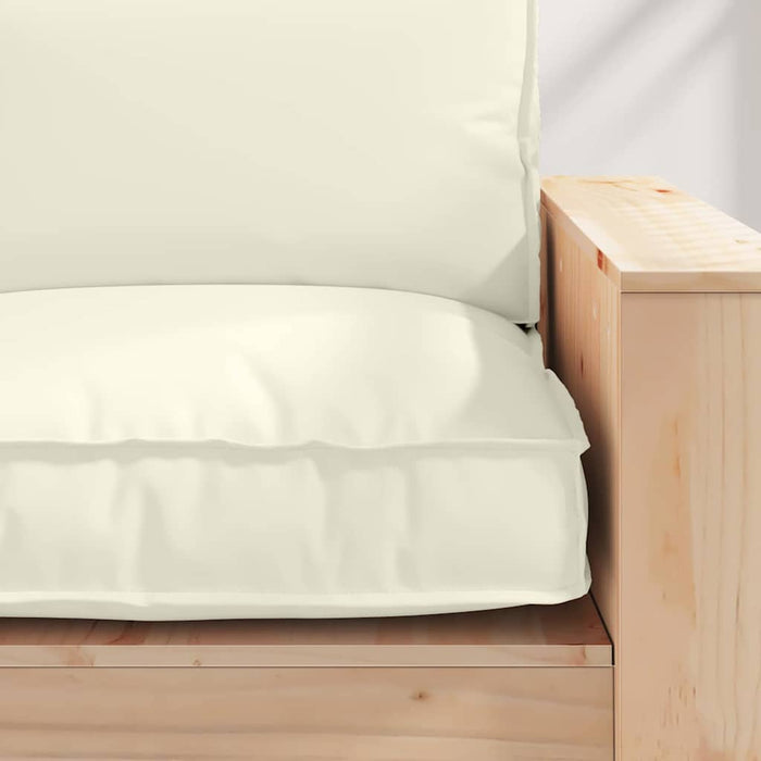 Cuscino per seduta pallet Crema 80 x 80 x 12 cm Tessuto Oxford 42001510