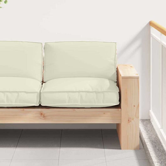 Cuscino per seduta pallet Crema 80 x 80 x 12 cm Tessuto Oxford 42001510