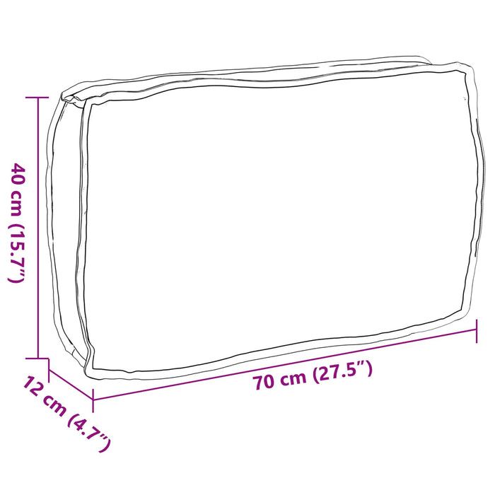 Cuscino per schienale pallet Antracite 70 x 40 x 12 cm 42001518