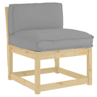 Cuscino per schienale pallet con cuscino Grigio 70 x 40 x 12 cm 42001519