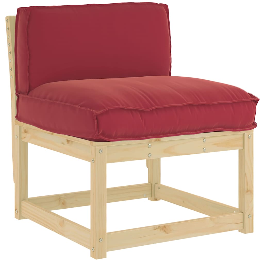 Cuscino per schienale pallet Rosso Vino 80 x 40 x 12 cm 42001534