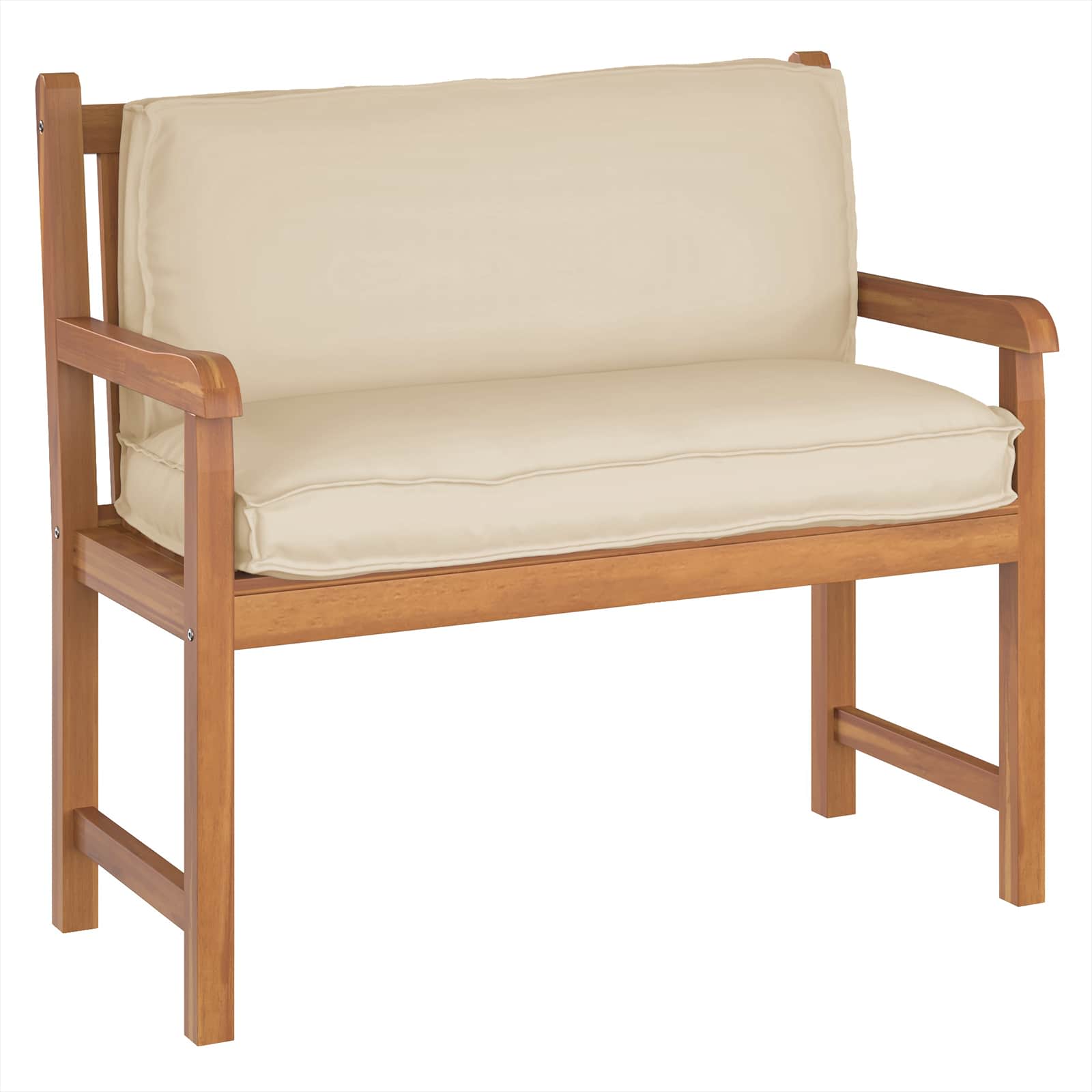 Cuscino per schienale pallet con cuscino Beige 120 x 40 x 12 cm 42001541