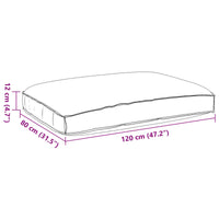 Cuscino per seduta pallet Crema 120 x 80 x 12 cm Tessuto Oxford 42001570