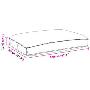 Cuscino per seduta pallet Crema 120 x 80 x 12 cm Tessuto Oxford 42001570