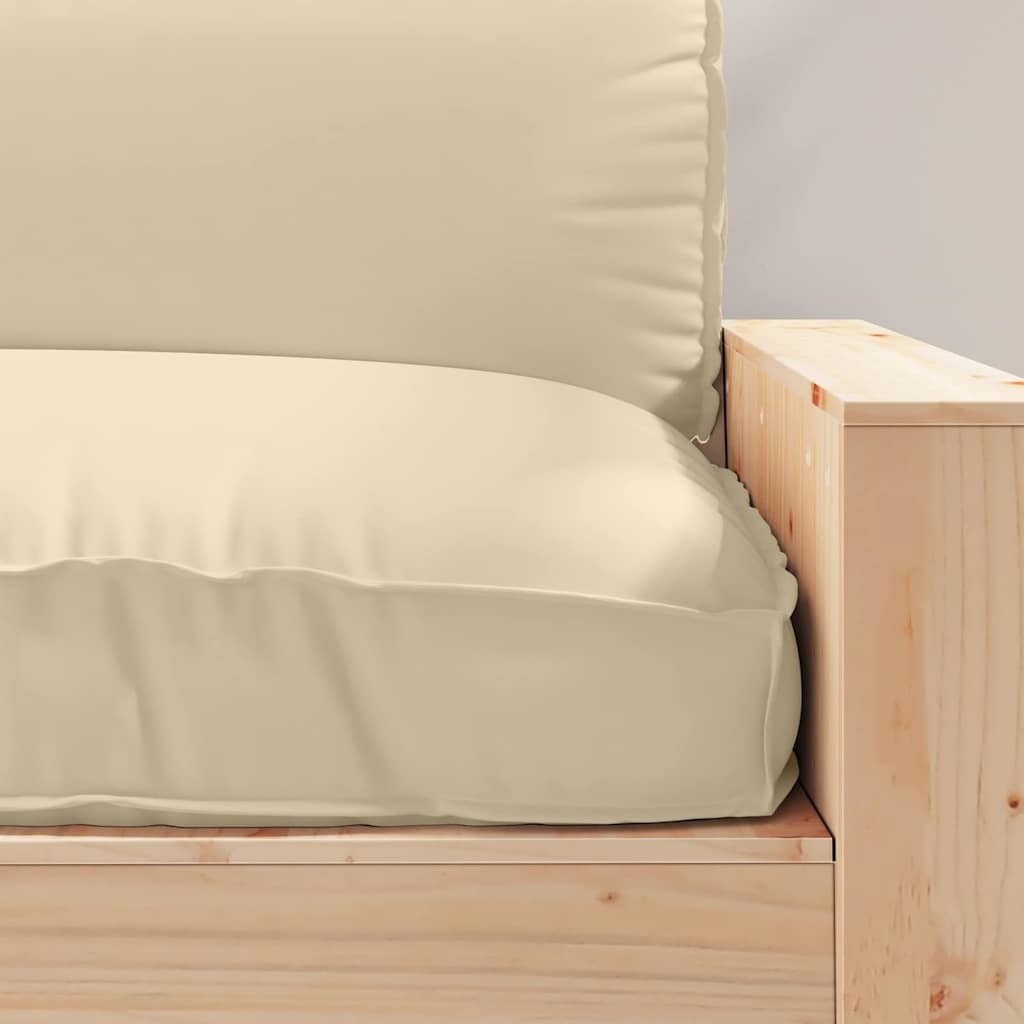 Cuscino per seduta pallet Beige 120 x 80 x 12 cm Tessuto Oxford 42001571