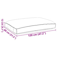 Cuscino per seduta pallet Blu reale 120 x 80 x 12 cm 42001575