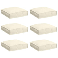 Cuscino per seduta pallet 6 pcs Crema 40 x 40 x 8 cm 42001600