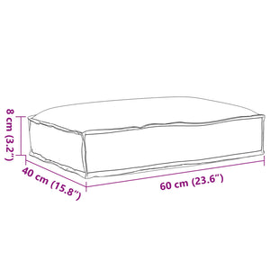 Cuscino per seduta pallet Floreale Multicolore 60 x 40 x 8 cm 42001617