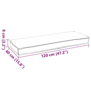 Cuscino per panca pallet Talpa 120 x 40 x 8 cm Tessuto Oxford 42001643