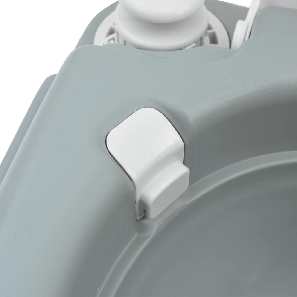 Toilette Portatile da Campeggio  Grigia con Serbatoio d'Acqua Fresca da 10L e Serbatoio dei Rifiuti da 20L 42001429