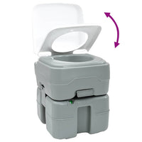 Toilette Portatile da Campeggio  Grigia con Serbatoio d'Acqua Fresca da 10L e Serbatoio dei Rifiuti da 20L 42001429