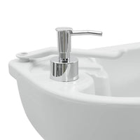 Set di Toilette da Campeggio e Lavabo Portatile Grigio e Bianco 42001431