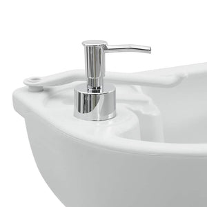 Set di Toilette da Campeggio e Lavabo Portatile Grigio e Bianco 42001431