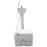 Toilette da Campeggio 2 pcs Grigio, Bianco 50.5 x 33 x 103 cm 42001433