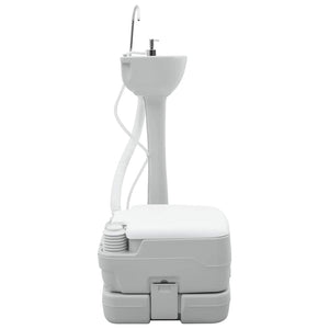 Toilette da Campeggio 2 pcs Grigio, Bianco 50.5 x 33 x 103 cm 42001433