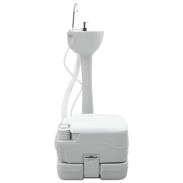 Toilette da Campeggio 2 pcs Grigio, Bianco 50.5 x 33 x 103 cm 42001433