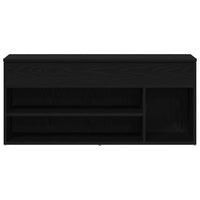 Scarpiera Rovere Nero 102x30,5x45 cm in Legno Multistrato