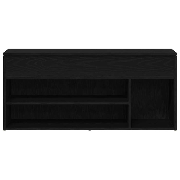 Scarpiera Rovere Nero 102x30,5x45 cm in Legno Multistrato