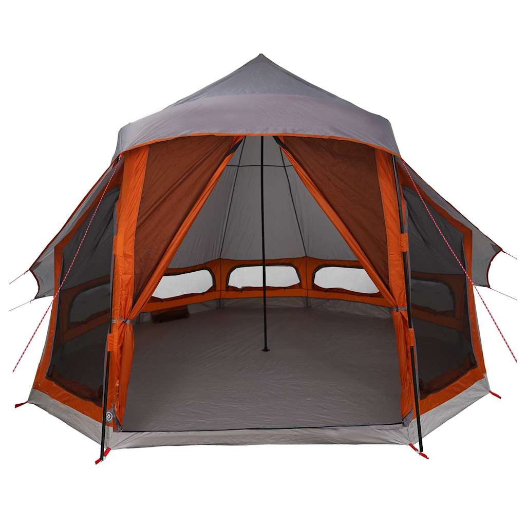 Tenda Tipi Familiare Grigio e arancione 404 x 370 x 270 cm 42000965