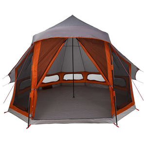 Tenda Tipi Familiare Grigio e arancione 404 x 370 x 270 cm 42000965