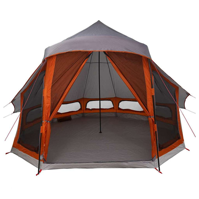 Tenda Tipi Familiare Grigio e arancione 404 x 370 x 270 cm 42000965