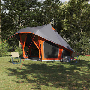 Tenda Tipi Familiare Grigio e arancione 508 x 470 x 300 cm 42000968