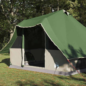 Tenda Tipi Familiare Verde e Marrone 358 x 296 x 258 cm 42000969