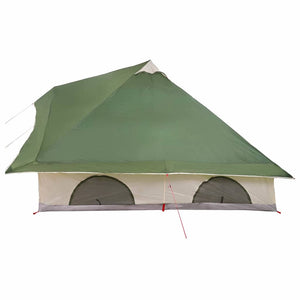 Tenda Tipi Familiare Verde e Marrone 358 x 296 x 258 cm 42000969