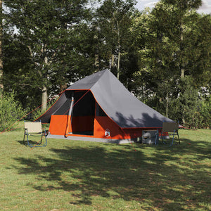 Tenda Tipi Familiare Grigio e arancione 364 x 281 x 257 cm 42000974