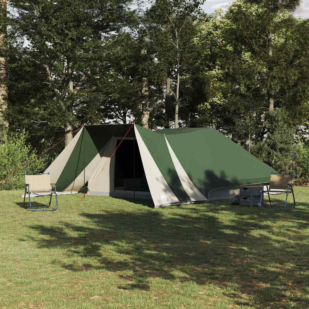 vidaXL Tenda Familiare con tetto Verde e beige 660 x 456 x 200 cm