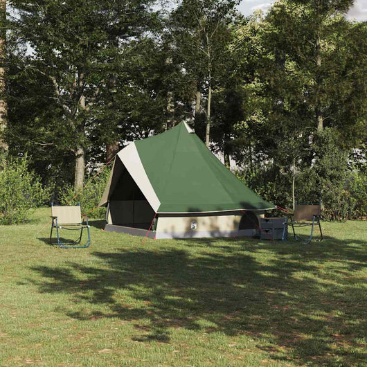 Tenda Tipi Familiare con tetto Verde e beige 400 x 346 x 250 cm 42000978