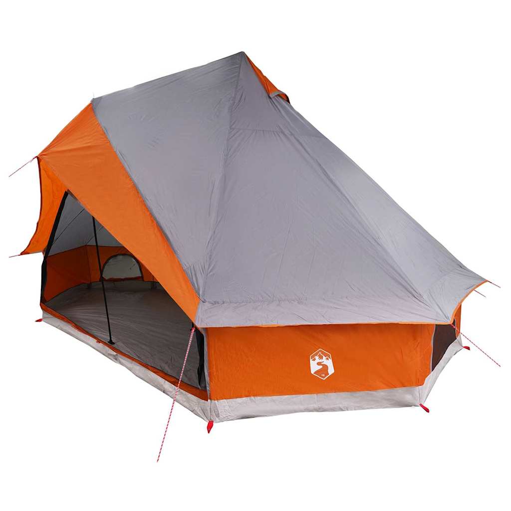 Tenda Tipi Familiare Grigio e arancione 400 x 346 x 250 cm 42000980