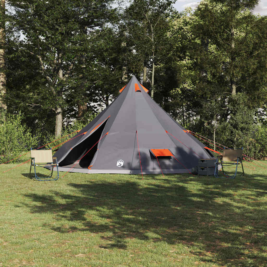 Tenda Tipi Familiare Grigio e arancione 560 x 560 x 300 cm 42000983