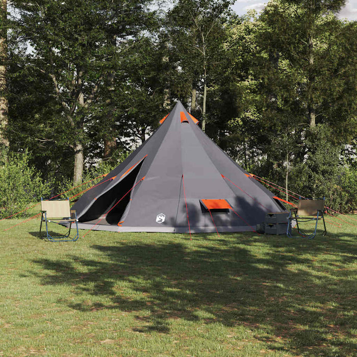 Tenda Tipi Familiare Grigio e arancione 560 x 560 x 300 cm 42000983