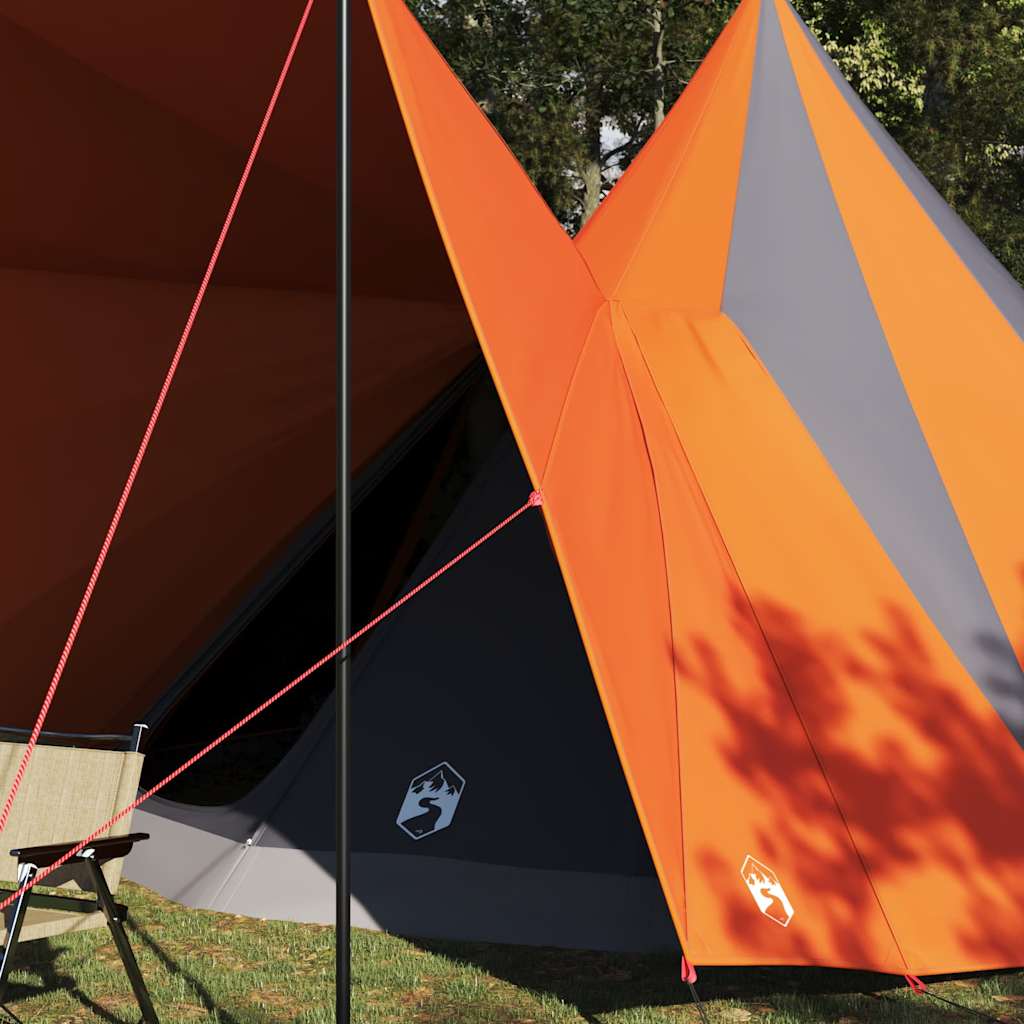 Tenda Tipi Familiare Grigio e arancione 510 x 690 x 330 cm 42000986