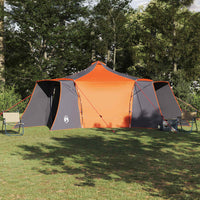 vidaXL Tenda Tipi Grigio e arancione 492 x 492 x 275 cm Tessuto