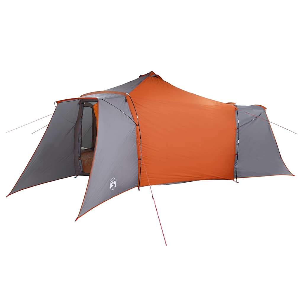 vidaXL Tenda Tipi Grigio e arancione 492 x 492 x 275 cm Tessuto