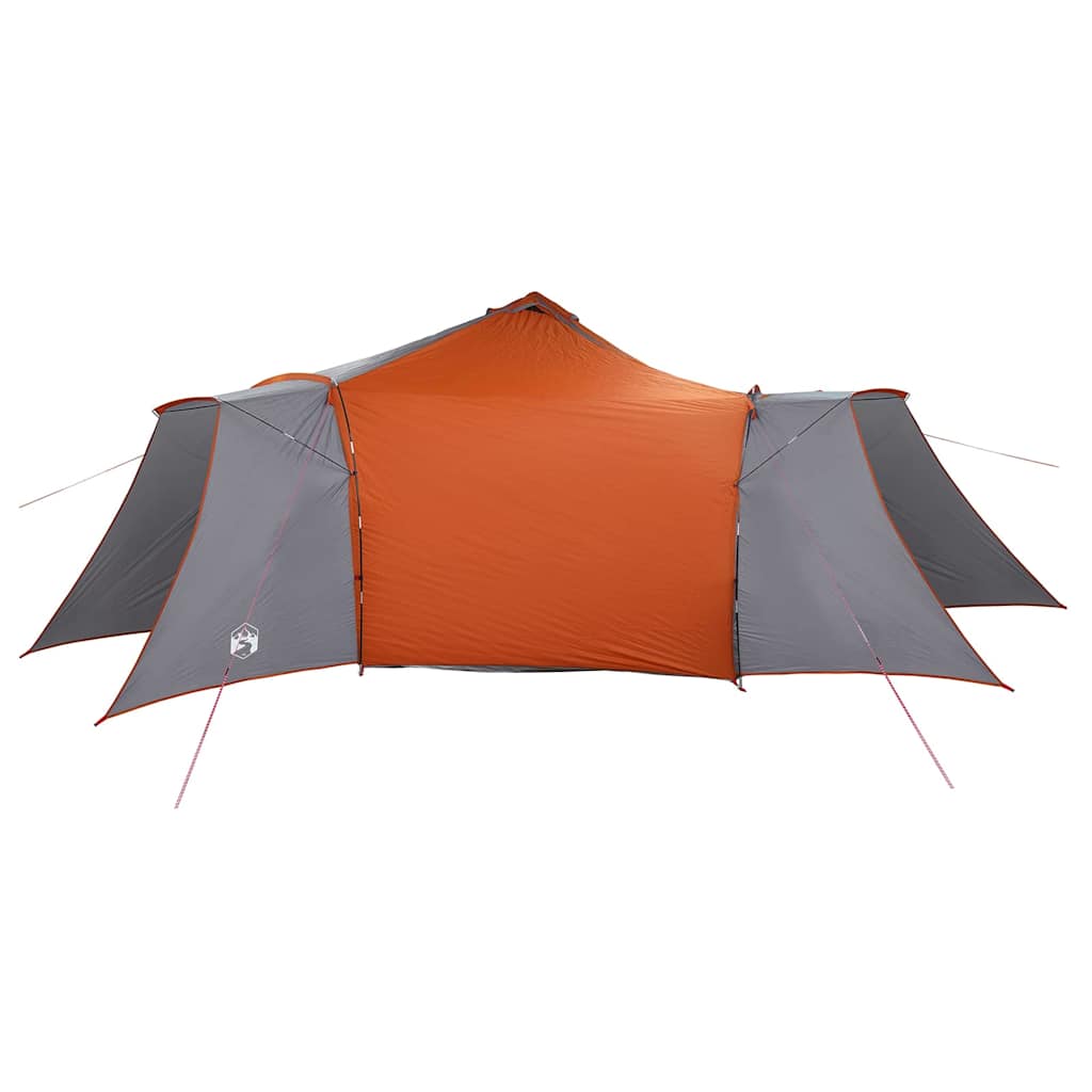 vidaXL Tenda Tipi Grigio e arancione 492 x 492 x 275 cm Tessuto